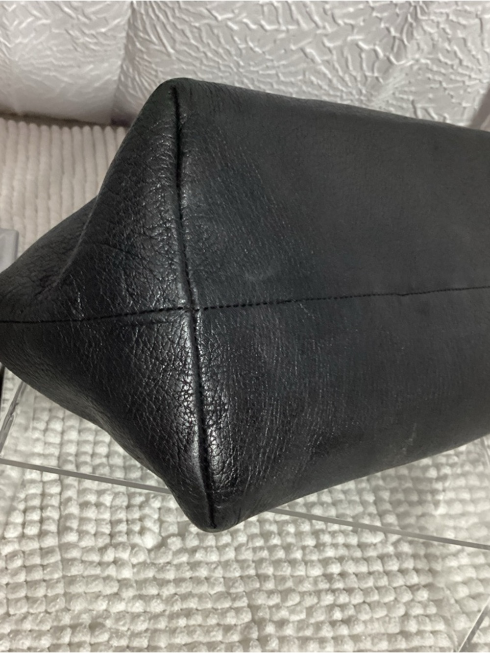Jimmy Choo Black Rhea Grained Leather Shoulder Tote Bag - Picture 8 of 13